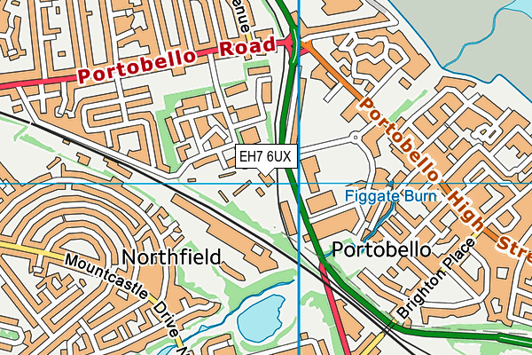 EH7 6UX map - OS VectorMap District (Ordnance Survey) EH7 6UX map - OS VectorMap District (Ordnance Survey)