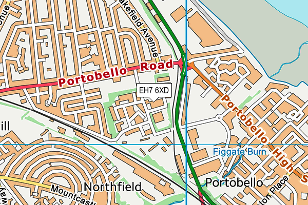 EH7 6XD map - OS VectorMap District (Ordnance Survey) EH7 6XD map - OS VectorMap District (Ordnance Survey)
