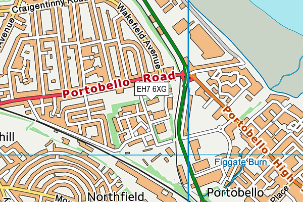EH7 6XG map - OS VectorMap District (Ordnance Survey) EH7 6XG map - OS VectorMap District (Ordnance Survey)