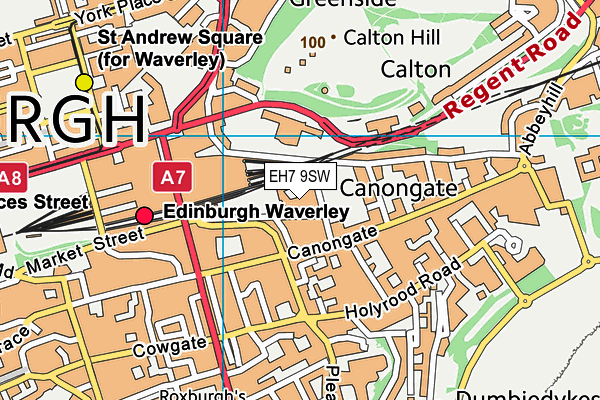 EH7 9SW map - OS VectorMap District (Ordnance Survey) EH7 9SW map - OS VectorMap District (Ordnance Survey)