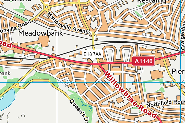 EH8 7AA map - OS VectorMap District (Ordnance Survey) EH8 7AA map - OS VectorMap District (Ordnance Survey)