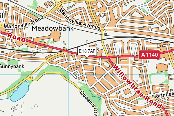 EH8 7AF map - OS VectorMap District (Ordnance Survey) EH8 7AF map - OS VectorMap District (Ordnance Survey)