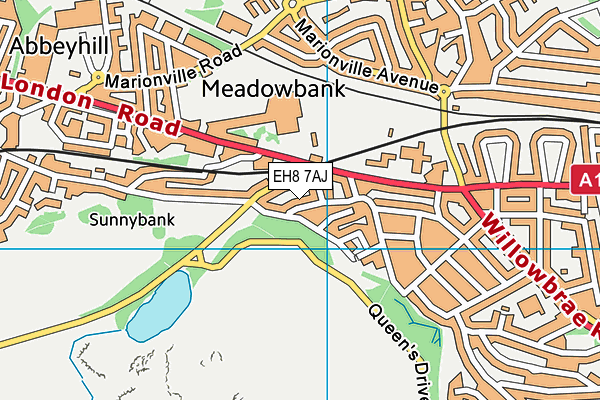 EH8 7AJ map - OS VectorMap District (Ordnance Survey) EH8 7AJ map - OS VectorMap District (Ordnance Survey)