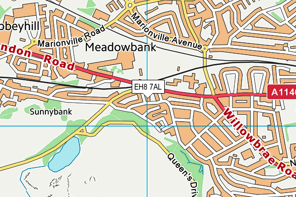 EH8 7AL map - OS VectorMap District (Ordnance Survey) EH8 7AL map - OS VectorMap District (Ordnance Survey)