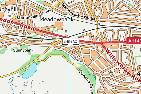EH8 7AQ map - OS VectorMap District (Ordnance Survey) EH8 7AQ map - OS VectorMap District (Ordnance Survey)