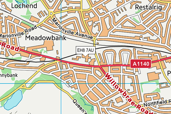 EH8 7AU map - OS VectorMap District (Ordnance Survey) EH8 7AU map - OS VectorMap District (Ordnance Survey)