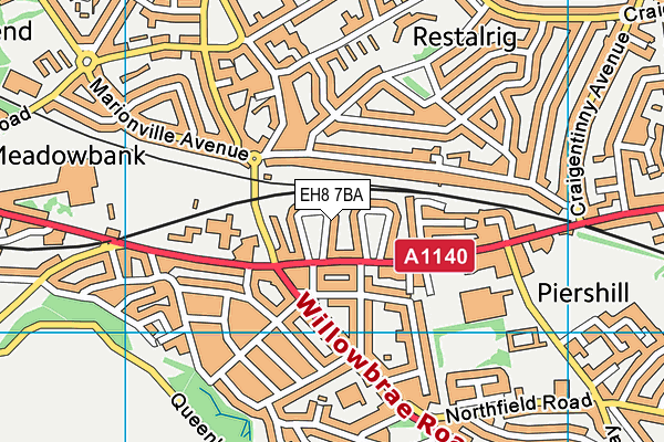 EH8 7BA map - OS VectorMap District (Ordnance Survey) EH8 7BA map - OS VectorMap District (Ordnance Survey)