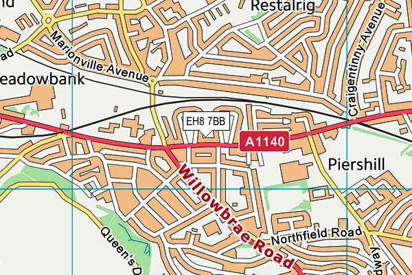 EH8 7BB map - OS VectorMap District (Ordnance Survey) EH8 7BB map - OS VectorMap District (Ordnance Survey)