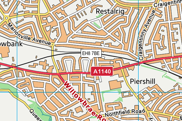 EH8 7BE map - OS VectorMap District (Ordnance Survey) EH8 7BE map - OS VectorMap District (Ordnance Survey)