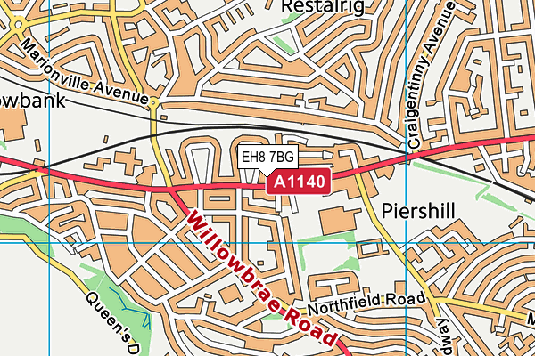 EH8 7BG map - OS VectorMap District (Ordnance Survey) EH8 7BG map - OS VectorMap District (Ordnance Survey)
