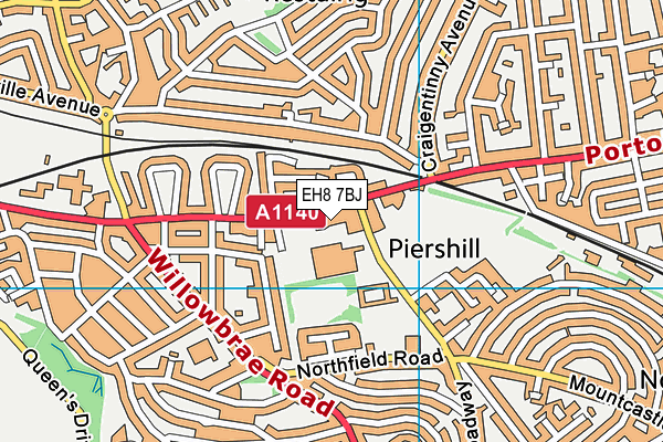 EH8 7BJ map - OS VectorMap District (Ordnance Survey) EH8 7BJ map - OS VectorMap District (Ordnance Survey)