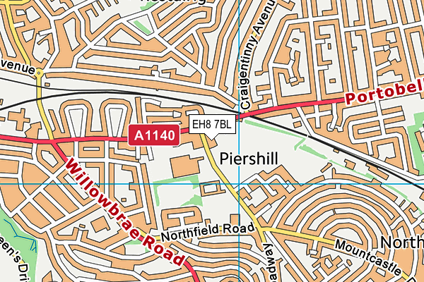 EH8 7BL map - OS VectorMap District (Ordnance Survey) EH8 7BL map - OS VectorMap District (Ordnance Survey)