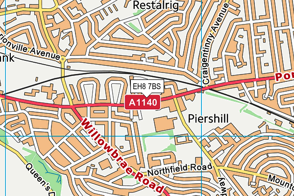 EH8 7BS map - OS VectorMap District (Ordnance Survey) EH8 7BS map - OS VectorMap District (Ordnance Survey)