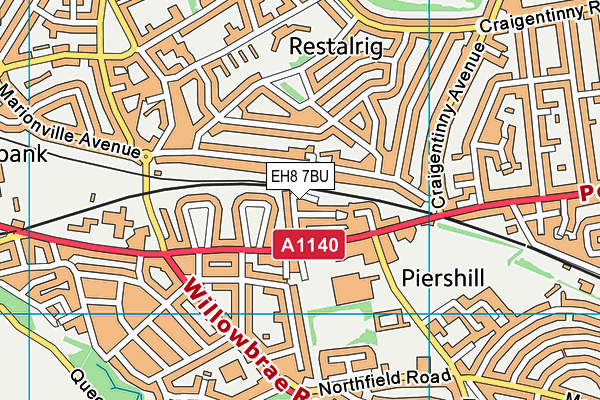 EH8 7BU map - OS VectorMap District (Ordnance Survey) EH8 7BU map - OS VectorMap District (Ordnance Survey)