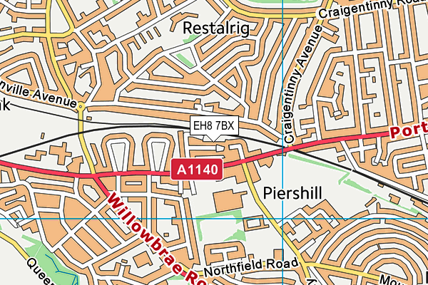 EH8 7BX map - OS VectorMap District (Ordnance Survey) EH8 7BX map - OS VectorMap District (Ordnance Survey)
