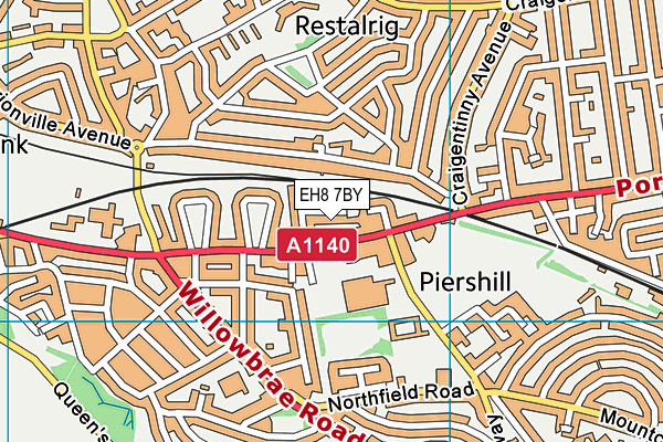 EH8 7BY map - OS VectorMap District (Ordnance Survey) EH8 7BY map - OS VectorMap District (Ordnance Survey)