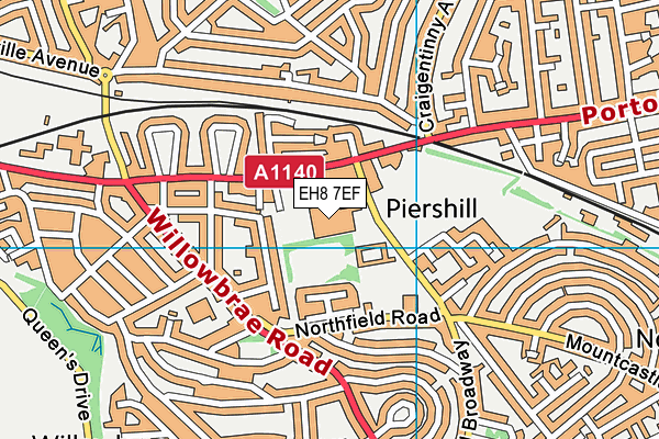 EH8 7EF map - OS VectorMap District (Ordnance Survey) EH8 7EF map - OS VectorMap District (Ordnance Survey)