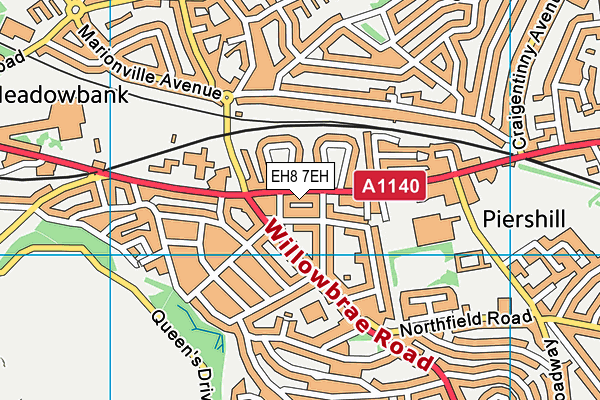EH8 7EH map - OS VectorMap District (Ordnance Survey) EH8 7EH map - OS VectorMap District (Ordnance Survey)