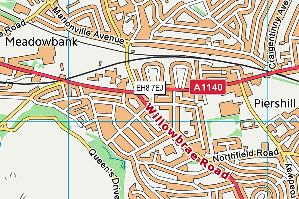 EH8 7EJ map - OS VectorMap District (Ordnance Survey) EH8 7EJ map - OS VectorMap District (Ordnance Survey)