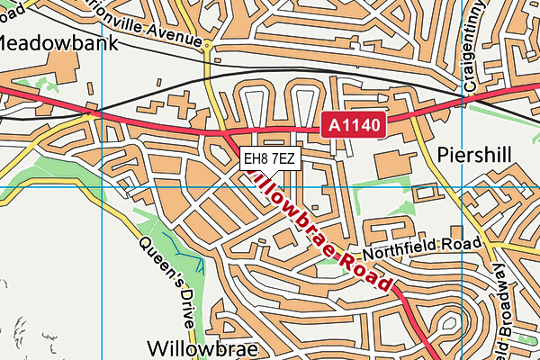 EH8 7EZ map - OS VectorMap District (Ordnance Survey) EH8 7EZ map - OS VectorMap District (Ordnance Survey)