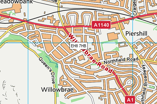 EH8 7HB map - OS VectorMap District (Ordnance Survey) EH8 7HB map - OS VectorMap District (Ordnance Survey)