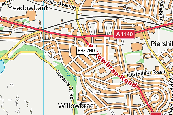 EH8 7HD map - OS VectorMap District (Ordnance Survey) EH8 7HD map - OS VectorMap District (Ordnance Survey)