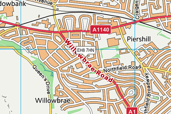 EH8 7HN map - OS VectorMap District (Ordnance Survey) EH8 7HN map - OS VectorMap District (Ordnance Survey)