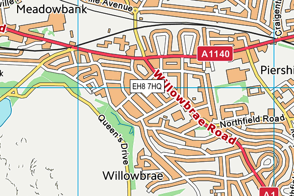 EH8 7HQ map - OS VectorMap District (Ordnance Survey)