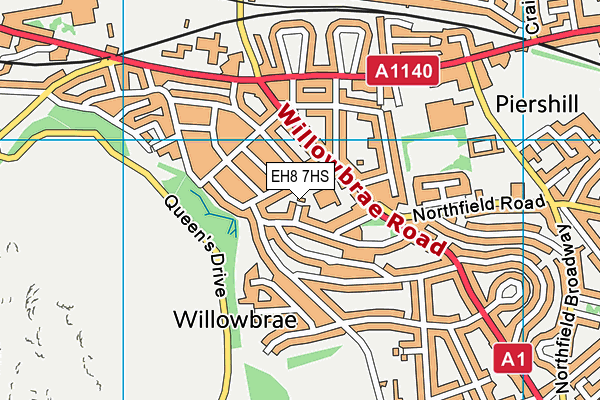 EH8 7HS map - OS VectorMap District (Ordnance Survey) EH8 7HS map - OS VectorMap District (Ordnance Survey)
