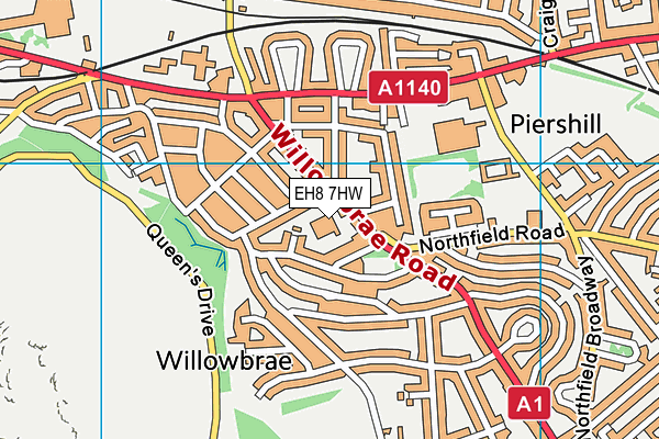 EH8 7HW map - OS VectorMap District (Ordnance Survey) EH8 7HW map - OS VectorMap District (Ordnance Survey)