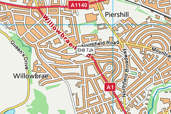 EH8 7JA map - OS VectorMap District (Ordnance Survey) EH8 7JA map - OS VectorMap District (Ordnance Survey)