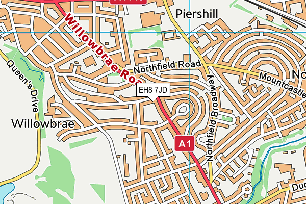 EH8 7JD map - OS VectorMap District (Ordnance Survey) EH8 7JD map - OS VectorMap District (Ordnance Survey)