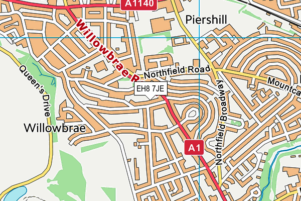 EH8 7JE map - OS VectorMap District (Ordnance Survey) EH8 7JE map - OS VectorMap District (Ordnance Survey)