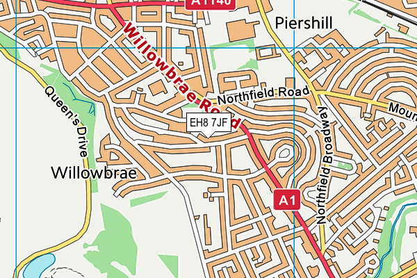 EH8 7JF map - OS VectorMap District (Ordnance Survey) EH8 7JF map - OS VectorMap District (Ordnance Survey)
