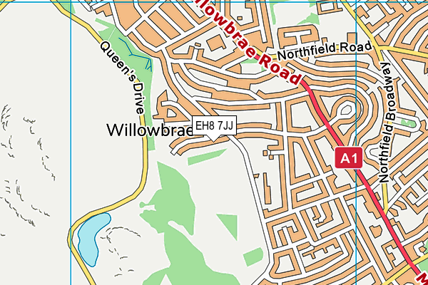 EH8 7JJ map - OS VectorMap District (Ordnance Survey) EH8 7JJ map - OS VectorMap District (Ordnance Survey)