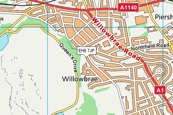EH8 7JP map - OS VectorMap District (Ordnance Survey) EH8 7JP map - OS VectorMap District (Ordnance Survey)