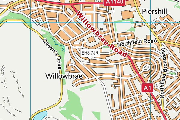 EH8 7JR map - OS VectorMap District (Ordnance Survey) EH8 7JR map - OS VectorMap District (Ordnance Survey)