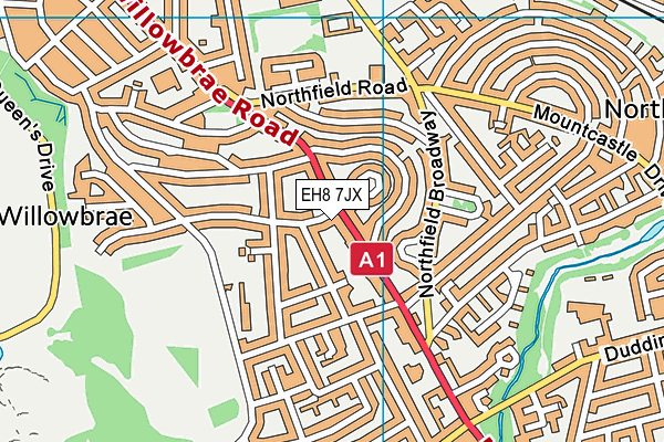 EH8 7JX map - OS VectorMap District (Ordnance Survey) EH8 7JX map - OS VectorMap District (Ordnance Survey)