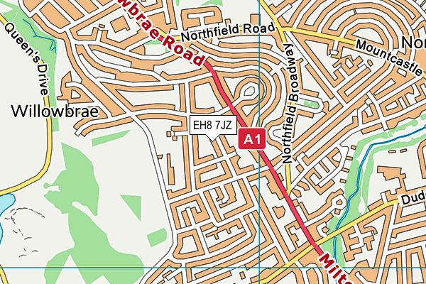 EH8 7JZ map - OS VectorMap District (Ordnance Survey) EH8 7JZ map - OS VectorMap District (Ordnance Survey)