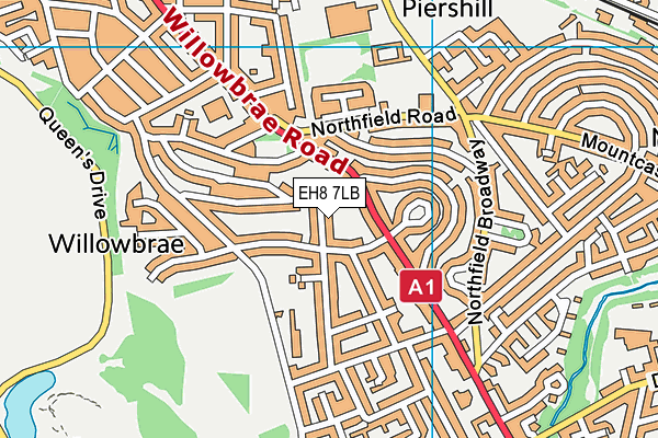 EH8 7LB map - OS VectorMap District (Ordnance Survey) EH8 7LB map - OS VectorMap District (Ordnance Survey)
