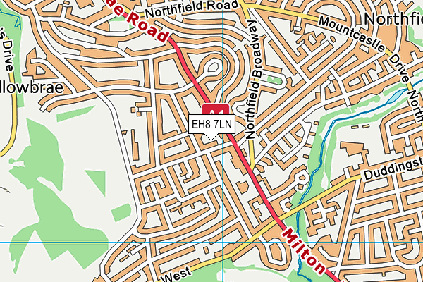 EH8 7LN map - OS VectorMap District (Ordnance Survey) EH8 7LN map - OS VectorMap District (Ordnance Survey)