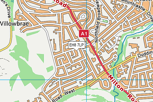 EH8 7LP map - OS VectorMap District (Ordnance Survey) EH8 7LP map - OS VectorMap District (Ordnance Survey)