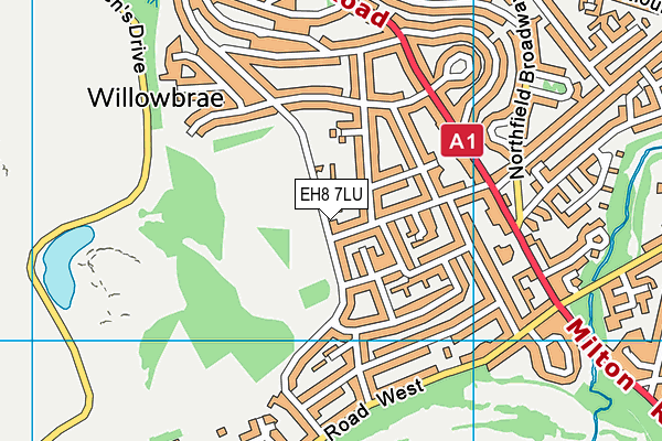 EH8 7LU map - OS VectorMap District (Ordnance Survey) EH8 7LU map - OS VectorMap District (Ordnance Survey)