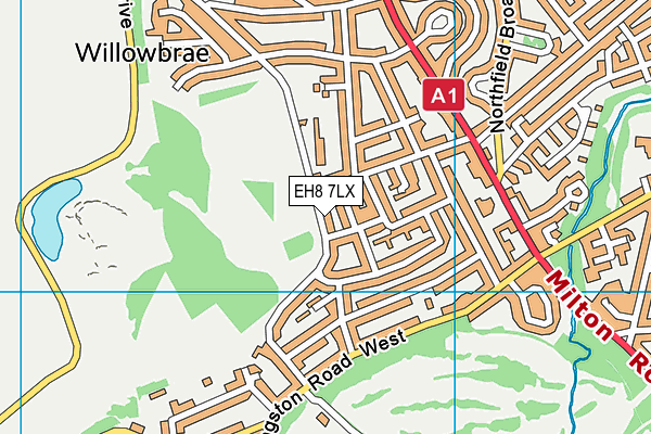 EH8 7LX map - OS VectorMap District (Ordnance Survey) EH8 7LX map - OS VectorMap District (Ordnance Survey)