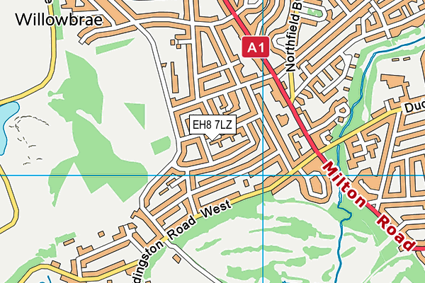 EH8 7LZ map - OS VectorMap District (Ordnance Survey) EH8 7LZ map - OS VectorMap District (Ordnance Survey)