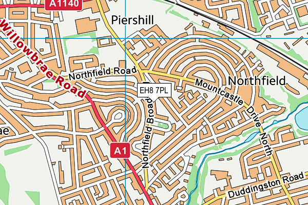 EH8 7PL map - OS VectorMap District (Ordnance Survey) EH8 7PL map - OS VectorMap District (Ordnance Survey)
