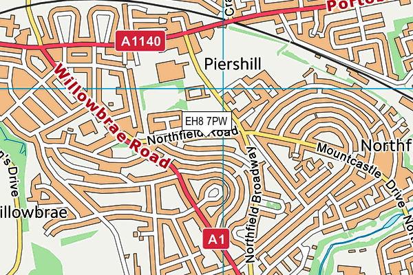 EH8 7PW map - OS VectorMap District (Ordnance Survey) EH8 7PW map - OS VectorMap District (Ordnance Survey)