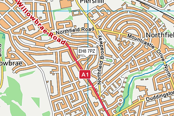 EH8 7PZ map - OS VectorMap District (Ordnance Survey) EH8 7PZ map - OS VectorMap District (Ordnance Survey)