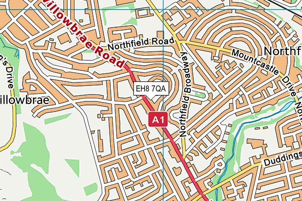 EH8 7QA map - OS VectorMap District (Ordnance Survey) EH8 7QA map - OS VectorMap District (Ordnance Survey)