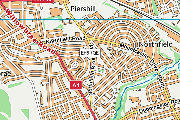 EH8 7QE map - OS VectorMap District (Ordnance Survey) EH8 7QE map - OS VectorMap District (Ordnance Survey)